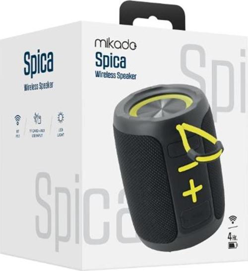 MD-60BT Spica Siyah 13W 1800mAh BT-TF-USB-ECO Led Işıklı Speaker