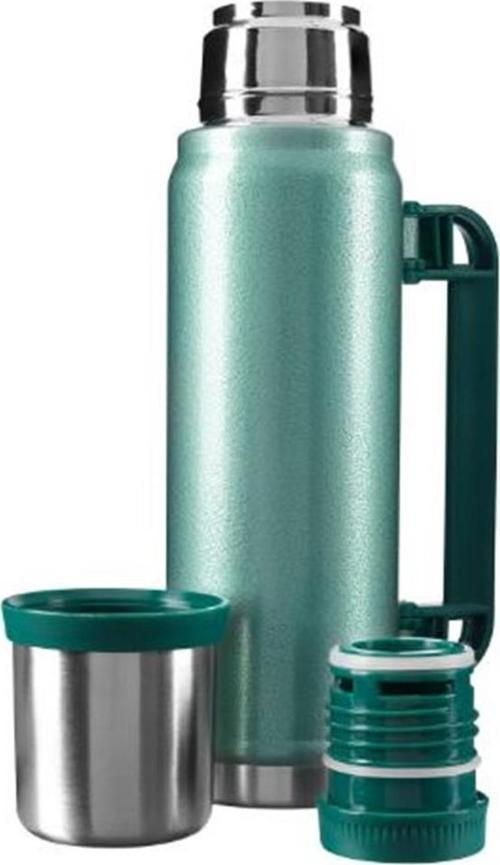 SL-TM13 Yeşil Kumlama Boya 750ML Iç 304  Plastik Kulp Ve Portatif Paslanmaz Çelik Termos Kupa
