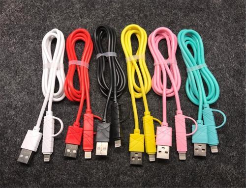 EC-13S Bağlantı Kablosu 2in1 Micro 1mt Siyah Iphone Micro