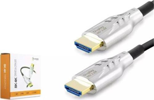 HDX2048 HDMI KABLO PVC 8K 60HZ 2.1V OPTIC OD8.0 15M SİYAH