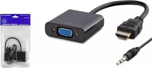 Hdx7806 Hdmi To Vga F Çevirici + Audio 1080P Ps4 5V Güç Girişli Siyah