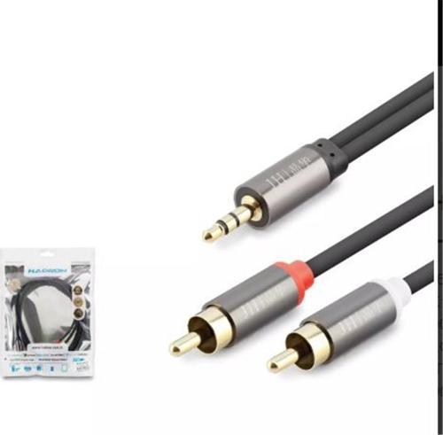 HDX1067 3.5MM TO 2RCA KABLO 2LINE GOLD 1.5M SİYAH