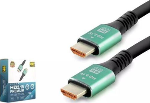 HDX2046 HDMI KABLO PVC 8K 60HZ 2.1V OPTIC OD8.0 5M SİYAH