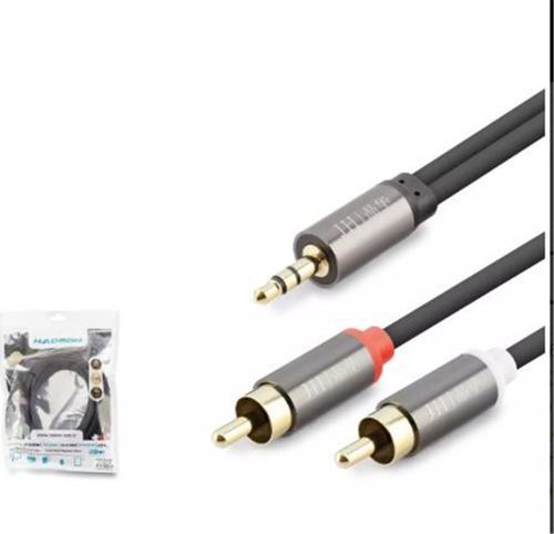 HDX1068 3.5MM TO 2RCA KABLO 2LINE GOLD 3M SİYAH