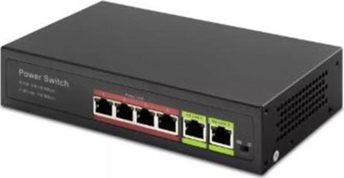 HADRON HD04 POE SWITCH 2UPLINK 4+2 10-100 MBPS 4PORT