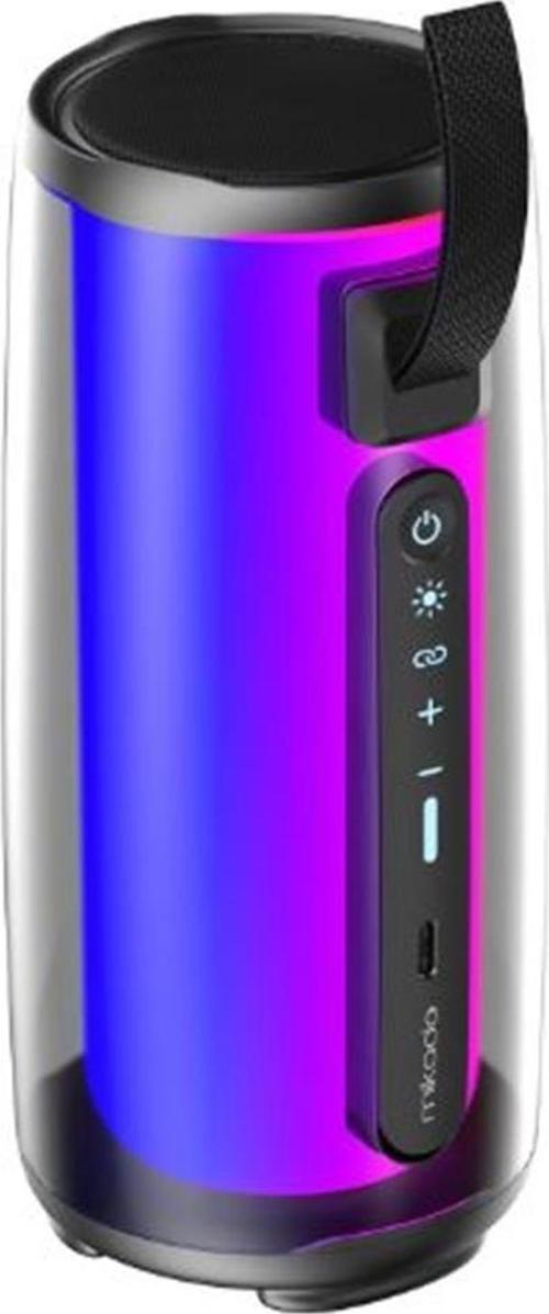 MD-17BT Capella Siyah 10W 1 RGB Mikrofonlu   Kart-Aux-Usb TWS 1800 mAh Bataryalı Speaker