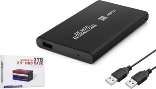 HDX1758 HDD KUTUSU USB2.0 METAL SATA 2.5" SİYAH
