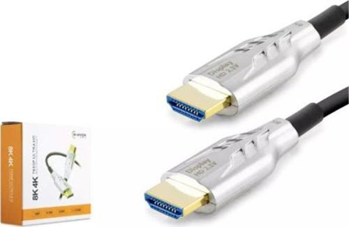 HDX2049 HDMI KABLO PVC 8K 60HZ 2.1V OPTIC OD8.0 20M SİYAH