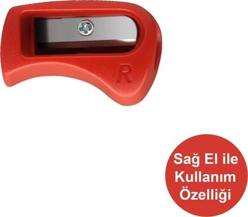 Easygraph Colors Kalemtıraş Sağ El Kırmızı 4532