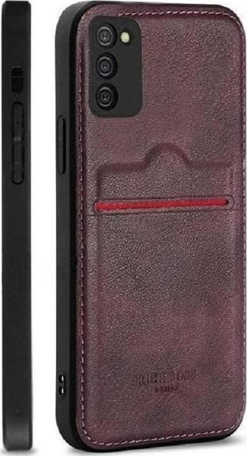Iphone 14 Pro Max Uyumlu Kartlıklı Lüx Deri Kılıf Bordo