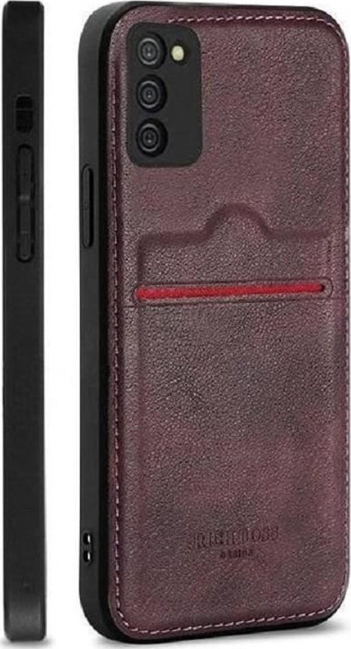 Iphone 14 Uyumlu Kartlıklı Deri Kılıf Bordo