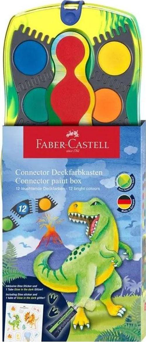 Faber-Castell Dino Connector Paint Box Sulu Boya 12 Renk 125013