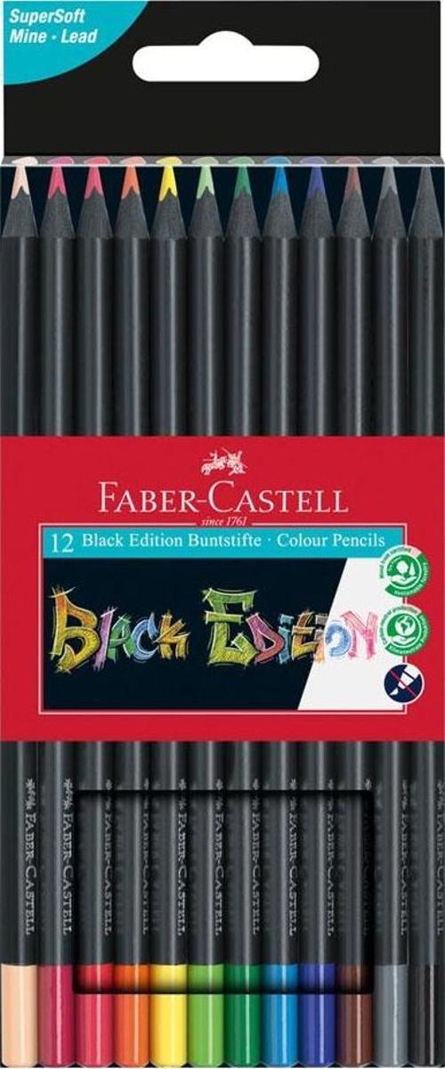 Faber-Castell Black Edition Boya Kalemi 12 Renk 5171116012