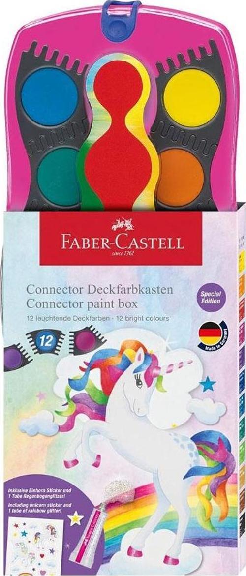 Faber-Castell Unicorn Connector Paint Box Sulu Boya 12 Renk 125002