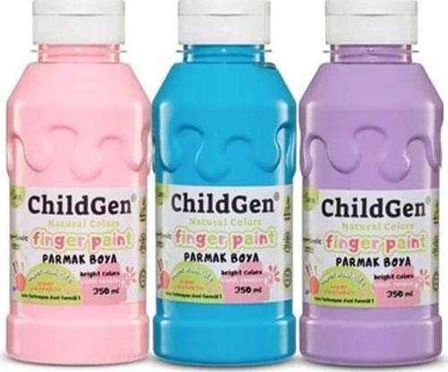 ChildGen Süper Yıkanabilir 3lü Pastel Set Pembe-Mavi-Mor 3x350 Ml