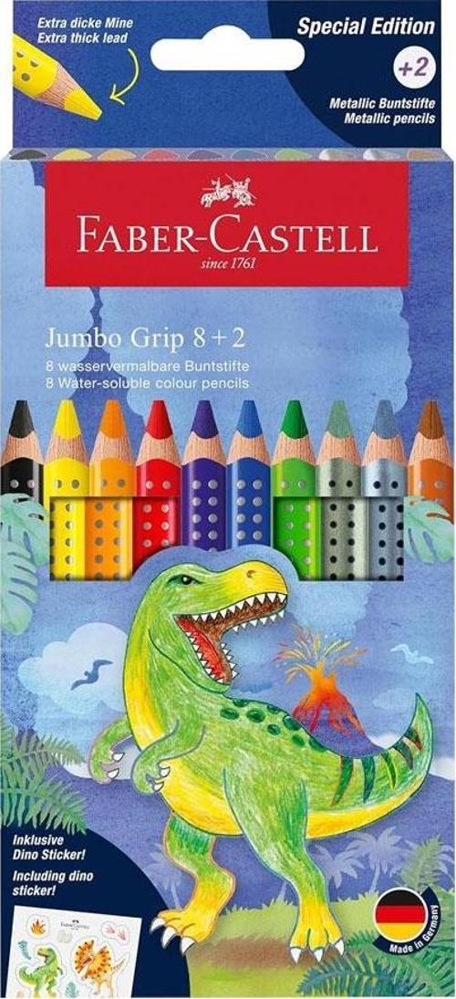 Faber-Castell Dino 8+2 Jumbo Grip Boya Kalemi 110922