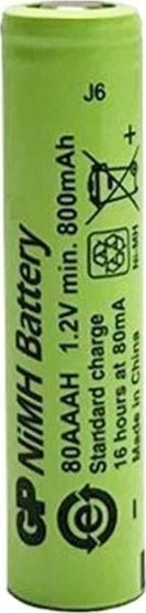1.2 Volt 800 mAh Düz Kafa Şarjlı AAA İnce Kalem Pil 80AAH
