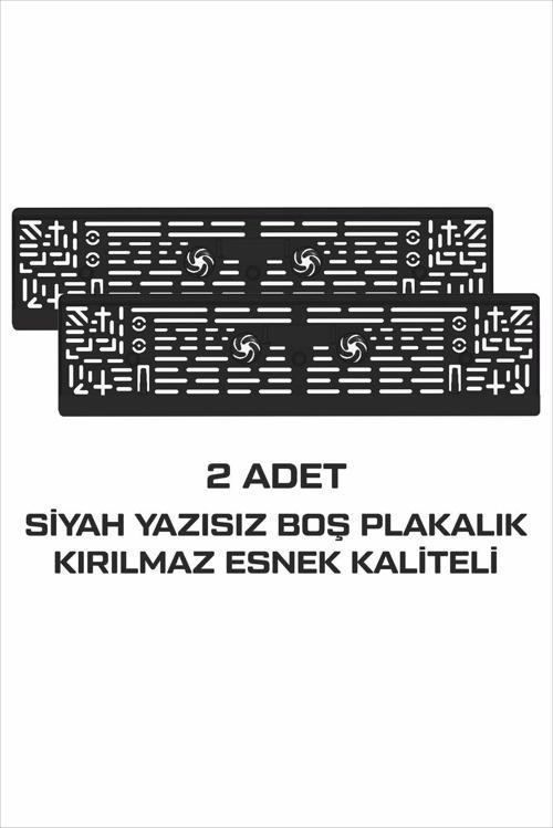 Oto Plakalık Boş Yazısız Siyah 2 Adet Kırılmaz Esnek Oto Plakalık