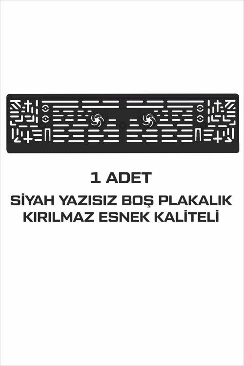 Oto Plakalık Yazısız Boş Siyah 1 Adet Kırılmaz Esnek Plakalık