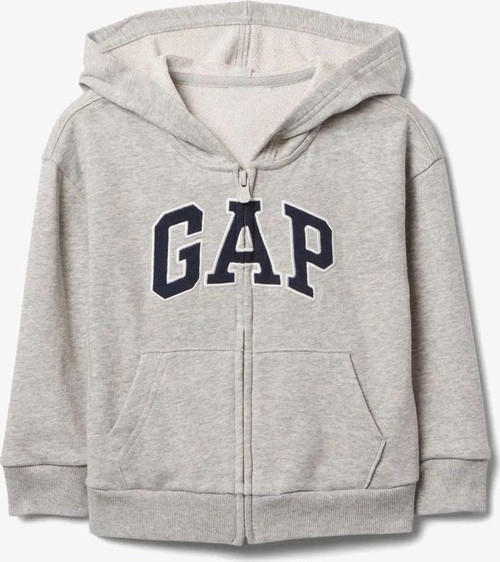 Relaxed Fit Fermuarlı Çocuk Gri Sweatshirt