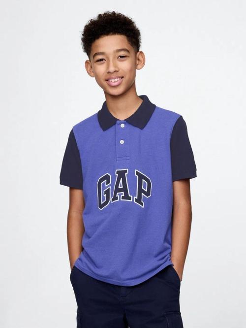 Erkek Çocuk Logo Colorblock Pique Polo Yaka T-Shirt