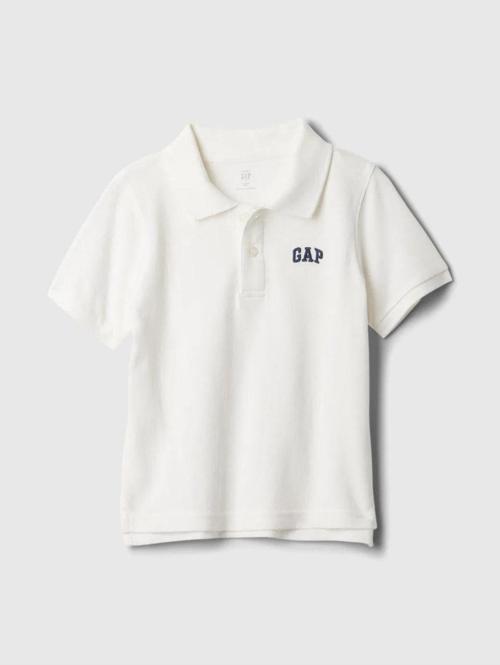 Erkek Bebek Logo Polo Yaka T-Shirt Krem