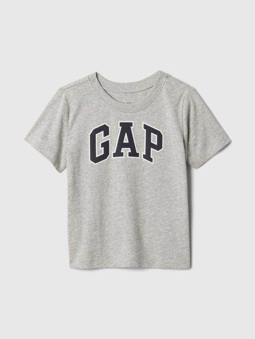 Erkek Bebek Logo T-Shirt Gri