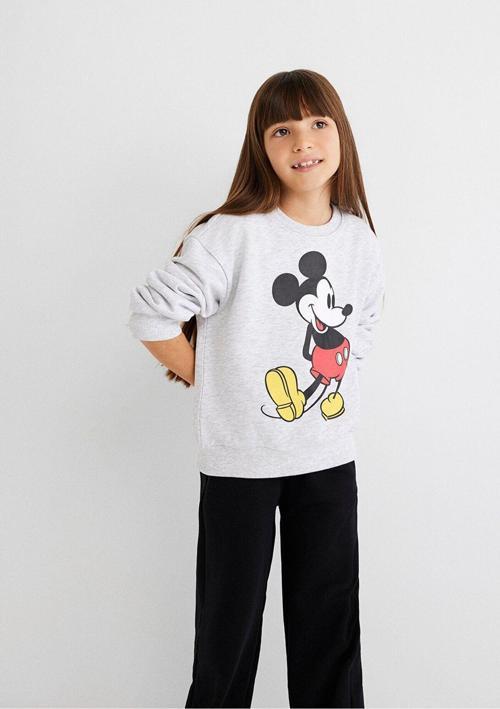 Mickey Mouse Baskılı Gri Sweatshirt 7S10084-88467