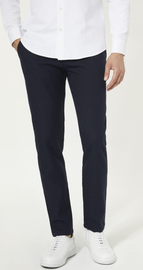 Yandan Cepli Armürlü Slim Fit Pantolon