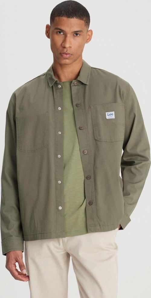 Relaxed Fit Geniş Kesim Zeytin Yeşili Gömlek