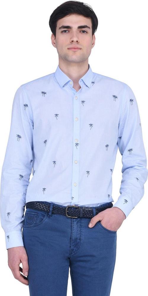 Erkek Slim Fit Roxana Spor Gömlek Mavi Lf17Smsh12132016