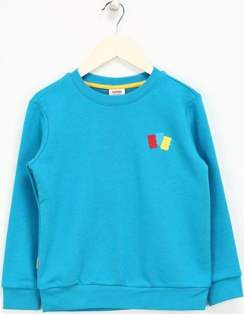 Kabartma Erkek Çocuk Turkuaz Sweatshırt Hrbtxt300 Çocuk Sweatshirt