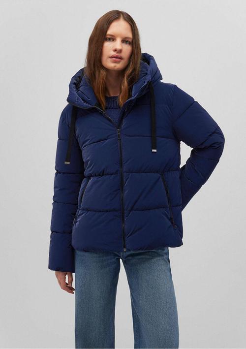 Kapüşonlu Lacivert Şişme Mont 1110043-81774