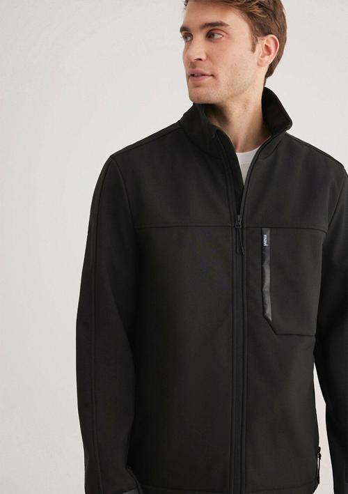 Dik Yaka Siyah Ceket Regular Fit / Normal Kesim 0110339-900