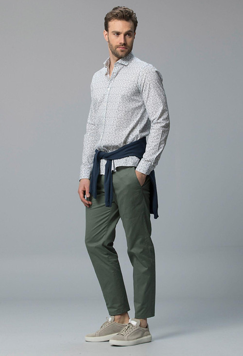 Allen Spor Erkek Chino Pantolon Regular Fit Yeşil