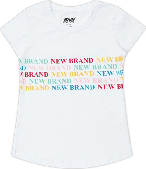 Baskılı Bisiklet Yaka T Shirt Kız Çocuk T Shirt N08Kc