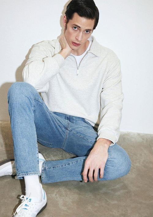 Milan Premium Blue Puslu Açık Jean Pantolon 0081083030