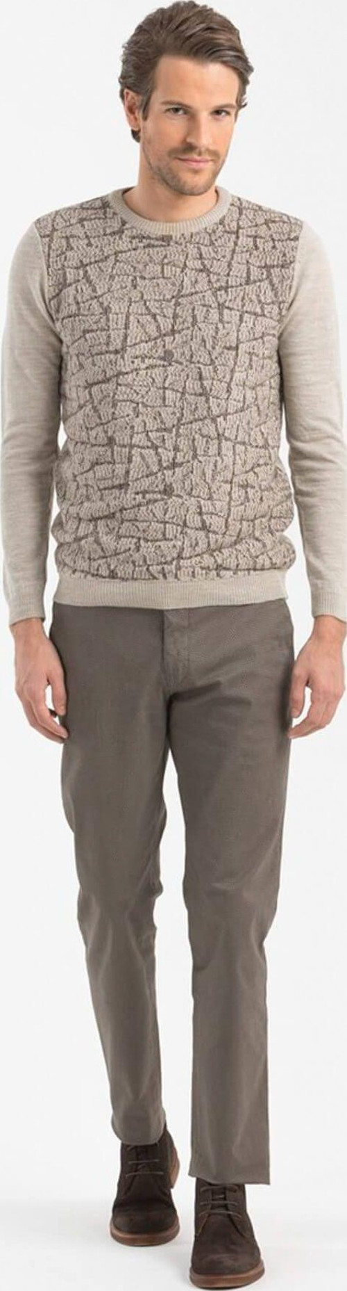 Slim Fit Armı Kazak Kemik Lf17Wmsw019058