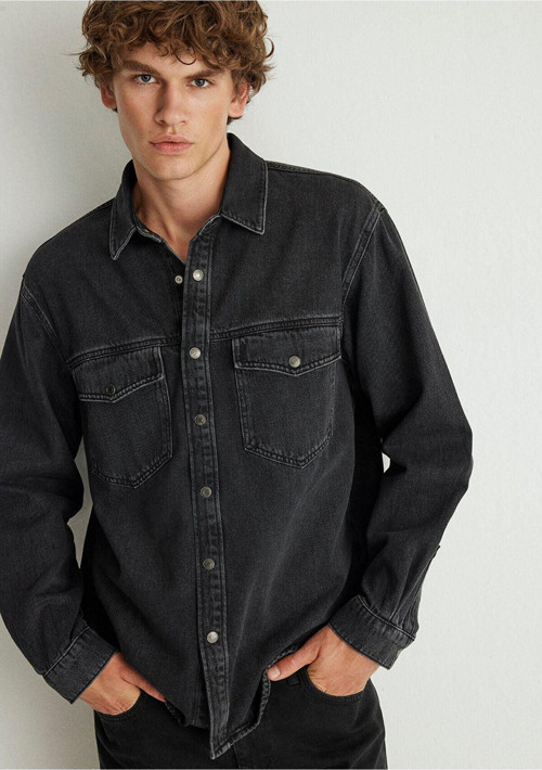 Ross 90Lar Antrasit Jean Gömlek Oversize / Geniş Kesim 0210031-80482