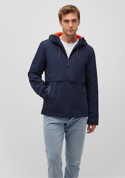 Kapüşonlu Lacivert Ceket Slim Fit / Dar Kesim 0110268-86623