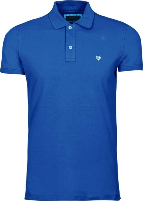 Erkek Mavi Basic Polo T- Shirt