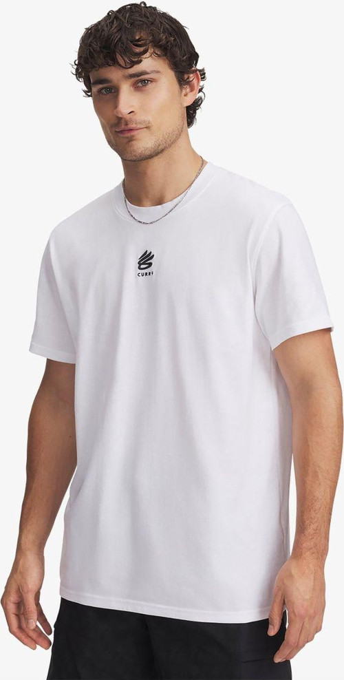 Curry Heavyweight Logo Erkek Beyaz T-Shirt