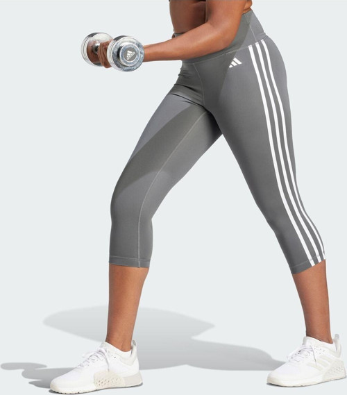Train Essentials 3-Stripes High-Waisted 3/4 Tayt