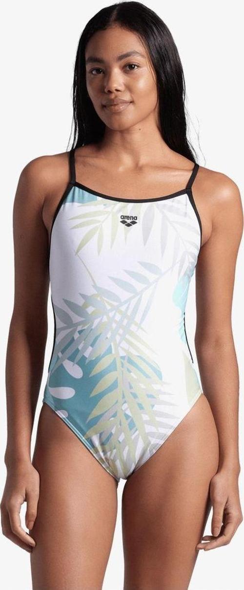 Light Floral Kadın Beyaz Yüzücü Mayosu