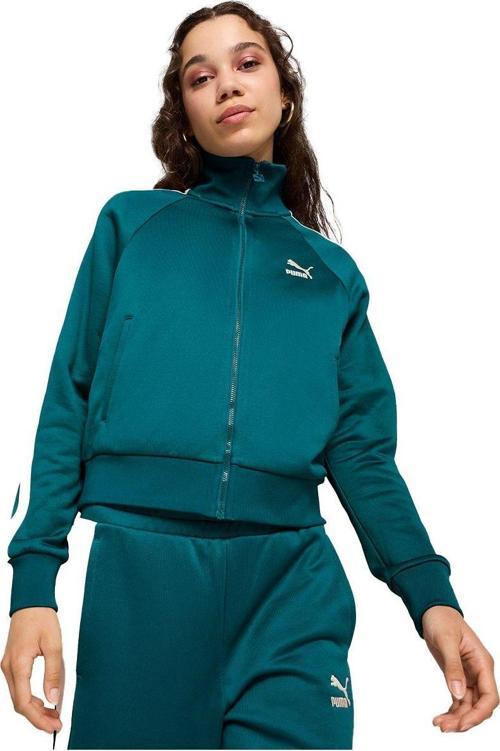 Iconic T7 Track Kadın Yeşil Günlük Stil Sweatshirt 62799422