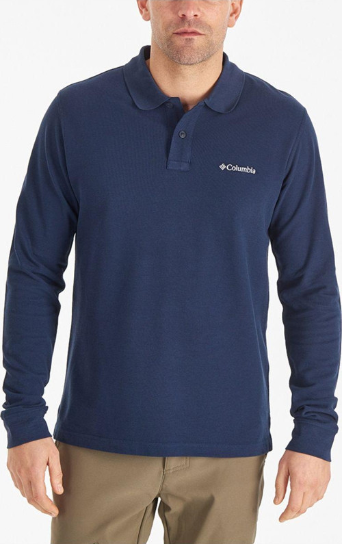 M Cascade Range Solid Uzun Kollu Erkek Polo T-Shirt