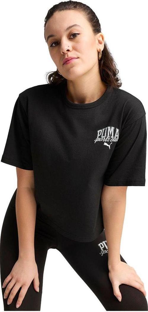 Class Relaxed Crop Kadın Siyah Günlük Stil T-Shirt 68503001