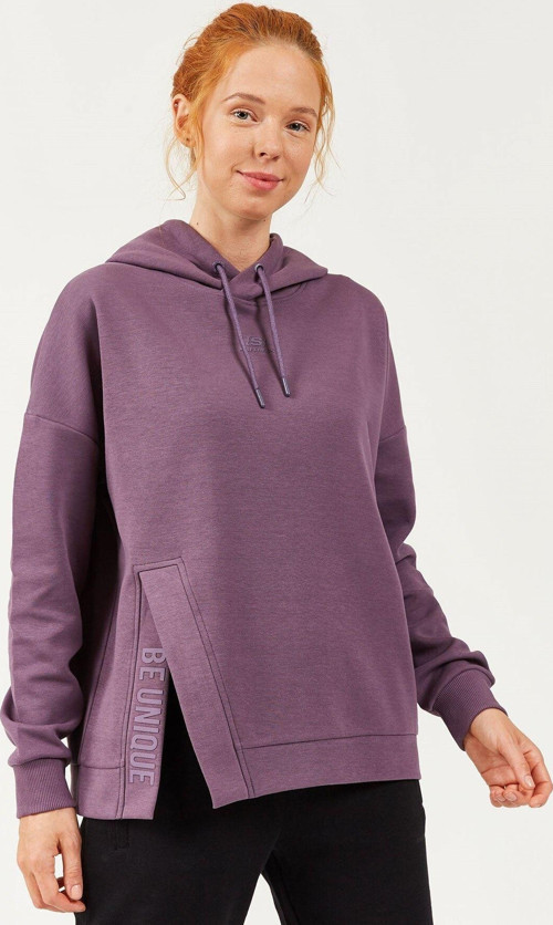 2X I-Lock W Print Detailed Hoodie Kadın Mor Sweatshirt S202051-499