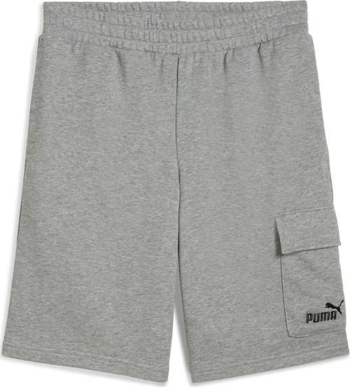 68266203 Ess No. 1 Logo Cargo Short Gri Lastikli Bel Regular Fit Düz Erkek Şort