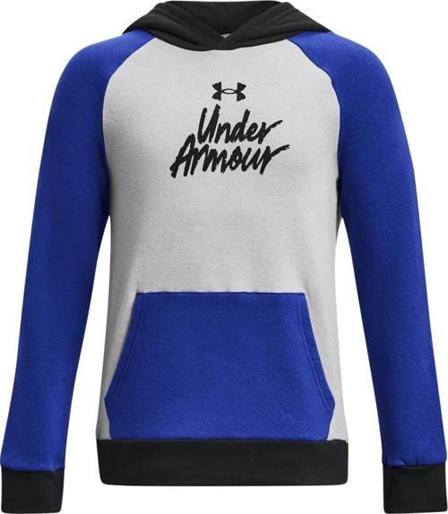 1379795 Ua Rival Fleece Script Sweat Mavi Erkek Sweatshirt